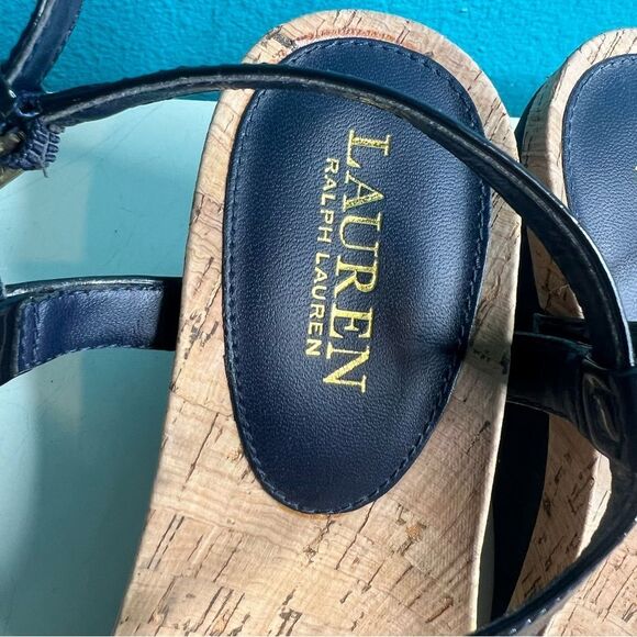Lauren Ralph Lauren Black T-Shaped Thong Sandals 41 US 10 - Picture 2 of 6